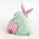 Herend Snuggle Bunnies Figurine – Raspberry-Key Lime, alternate view