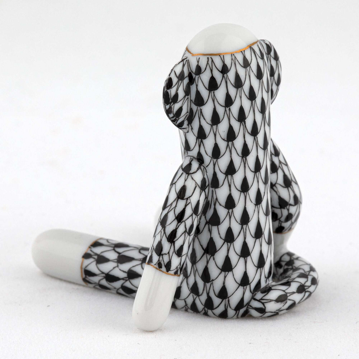 Herend Sock Monkey Figurine – Black, alternate view
