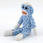 Herend Sock Monkey Figurine – Blue, alternate view