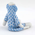Herend Sock Monkey Figurine – Blue, alternate view