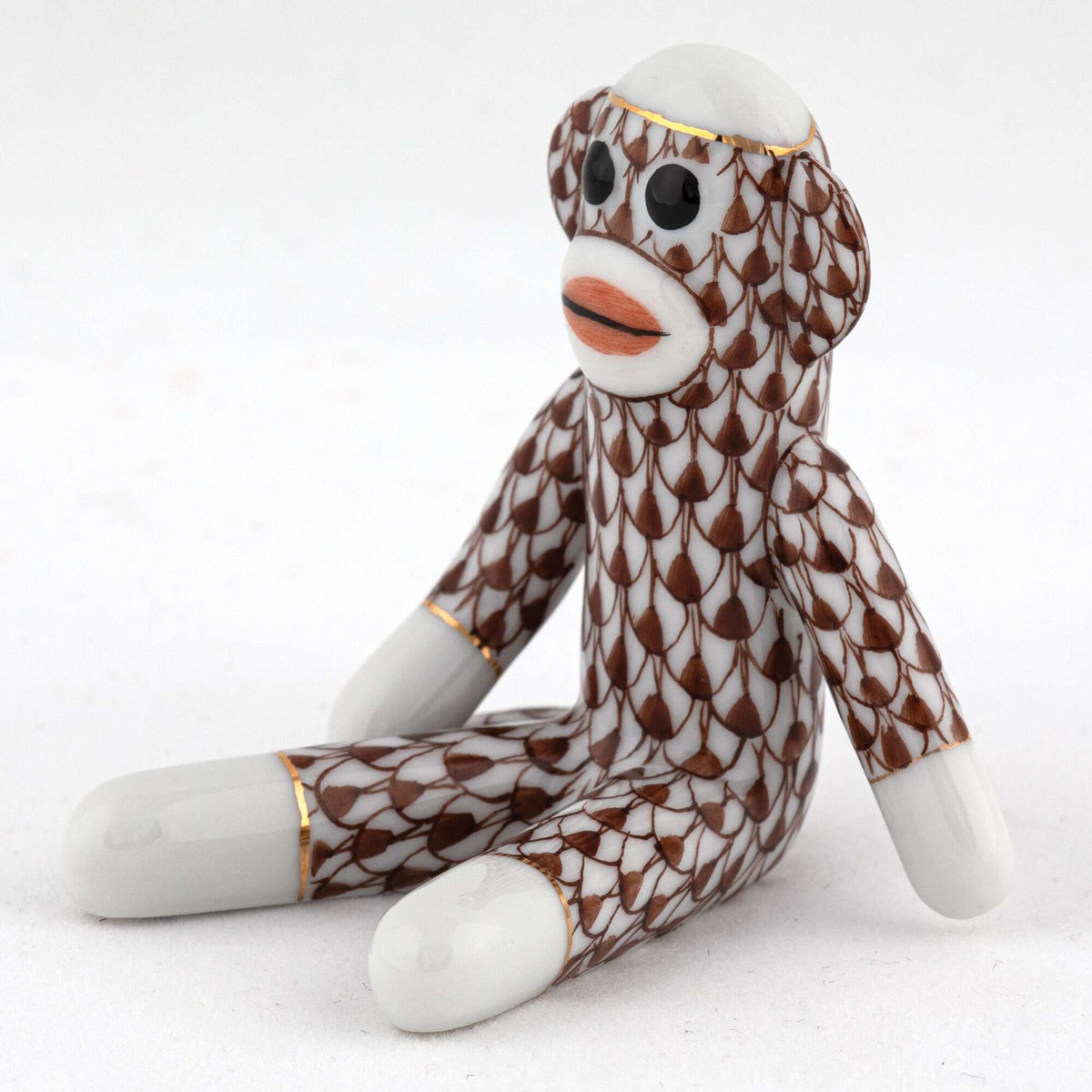 Herend Sock Monkey Figurine – Chocolate, alternate view