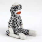 Sock Monkey Figurine in hand-painted Black porcelain by Herend of Hungary