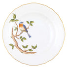 Hand-painted Herend Song Bird Dessert Plate in fine porcelain, 8.25in D,, Motif 1, on a white background