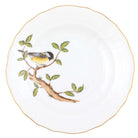 Hand-painted Herend Song Bird Dessert Plate in fine porcelain, 8.25in D,, Motif 2, on a white background