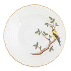 Hand-painted Herend Song Bird Dessert Plate in fine porcelain, 8.25in D,, Motif 7, on a white background