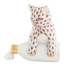 Hand-painted Herend Spilled Milk Figurine in Chocolate fishnet porcelain on a white background