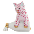 Spilled Milk Figurine in hand-painted Raspberry porcelain by Herend of Hungary