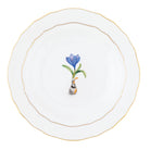 Hand-painted Herend Spring Bulbs Spring Dessert -Crocus Dessert Plate in fine porcelain, 8.25in D, on a white background