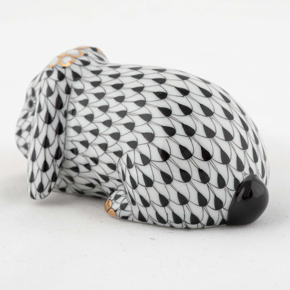 Herend Spring Bunny Figurine – Black, alternate view