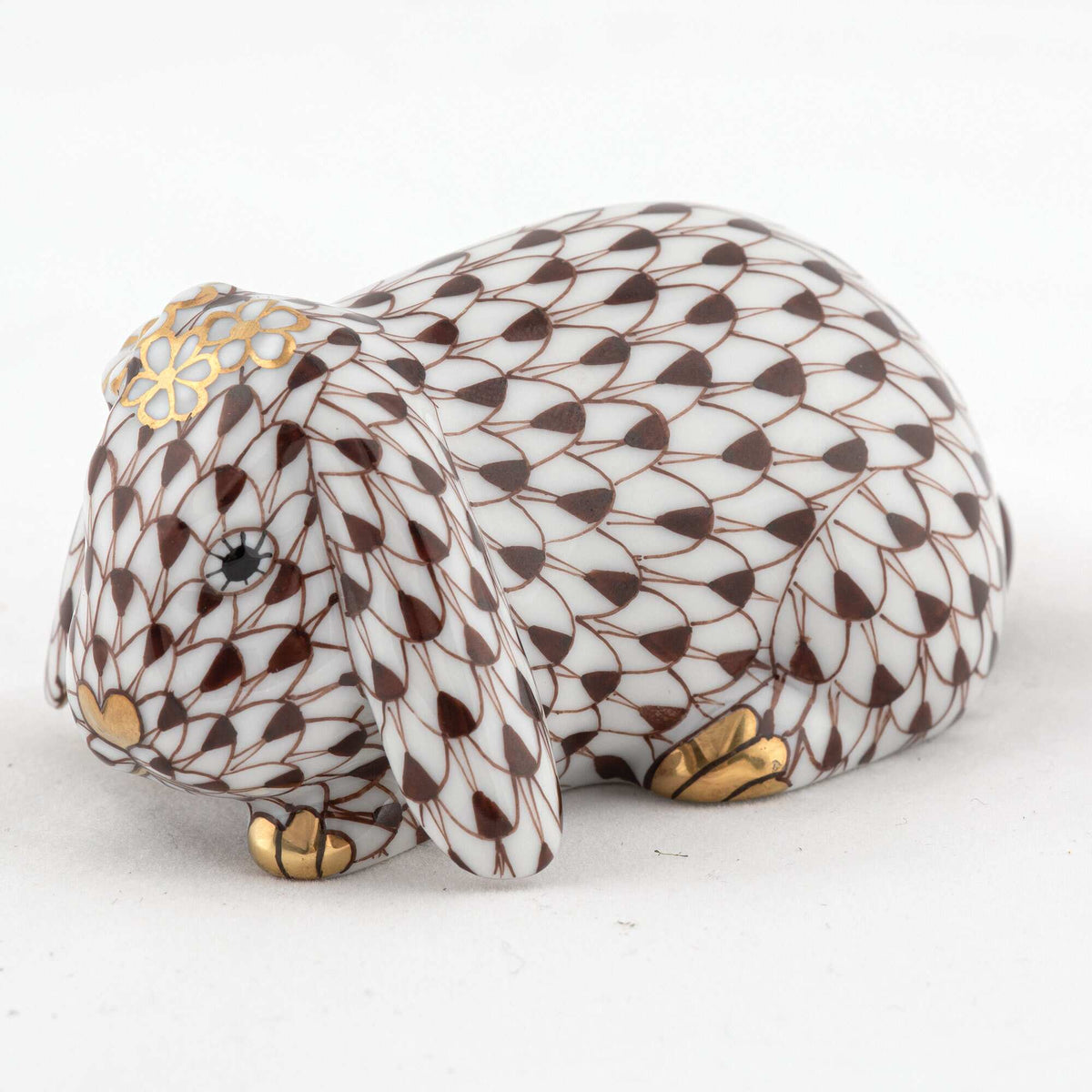 Herend Spring Bunny Figurine – Chocolate, alternate view