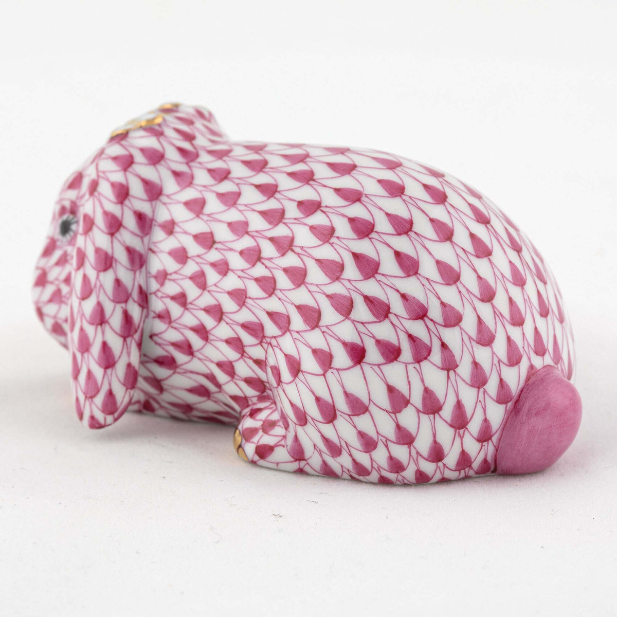 Herend Spring Bunny Figurine – Raspberry, alternate view