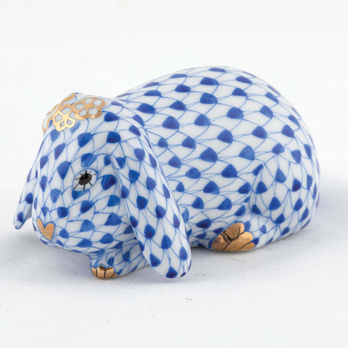 Herend Spring Bunny Figurine – Sapphire, alternate view