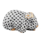 Herend Spring Bunny in Black - Hand-painted Hungarian porcelain by Herend. Paris Tableware.