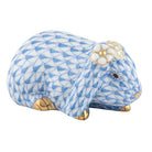Herend Spring Bunny Figurine porcelain figurine painted in the Blue fishnet pattern