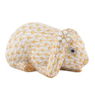 Butterscotch fishnet Spring Bunny Figurine figurine, hand-painted Herend porcelain with 24k gold accents