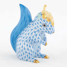 Herend Squirrel with Leaf Figurine – Blue, alternate view