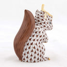Herend Squirrel with Leaf Figurine – Chocolate, alternate view