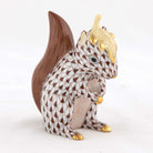 Herend Squirrel with Leaf Figurine – Chocolate, alternate view