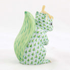 Herend Squirrel with Leaf Figurine – Key Lime, alternate view