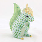 Herend Squirrel with Leaf Figurine – Key Lime, alternate view