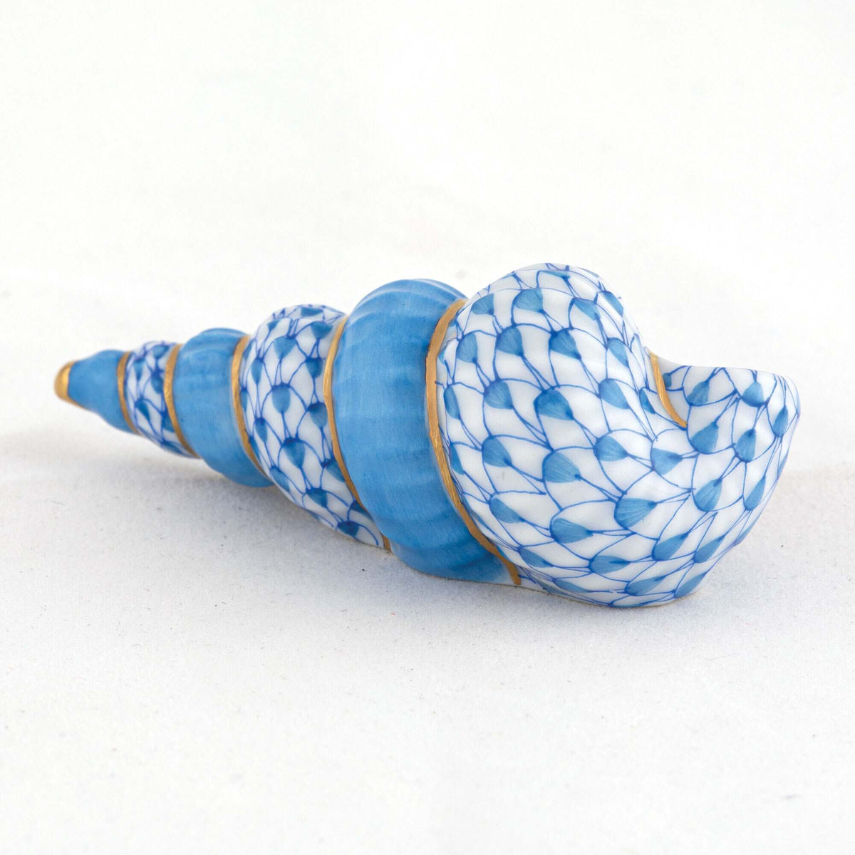 Herend Staircase Shell Figurine – Blue, alternate view