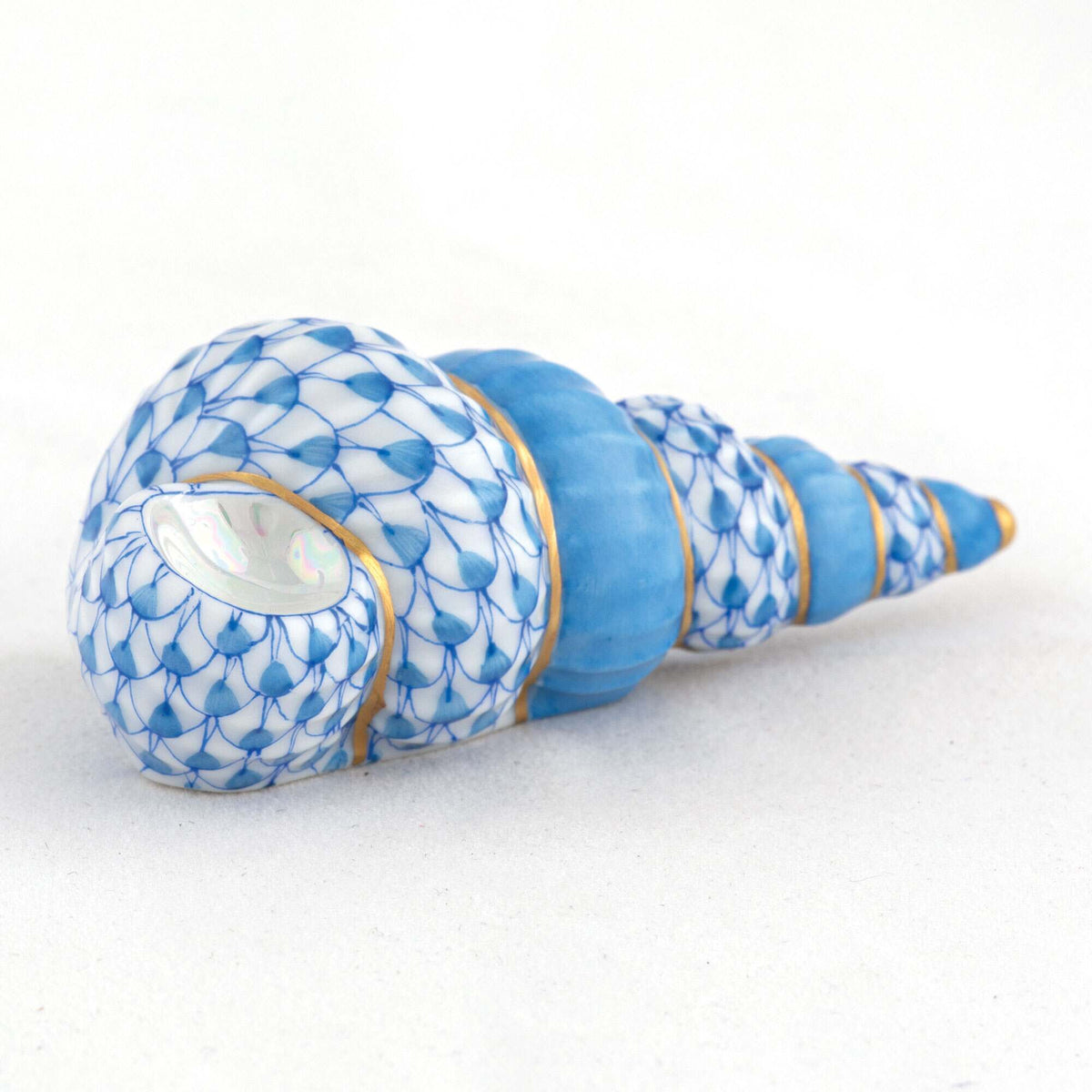 Herend Staircase Shell Figurine – Blue, alternate view