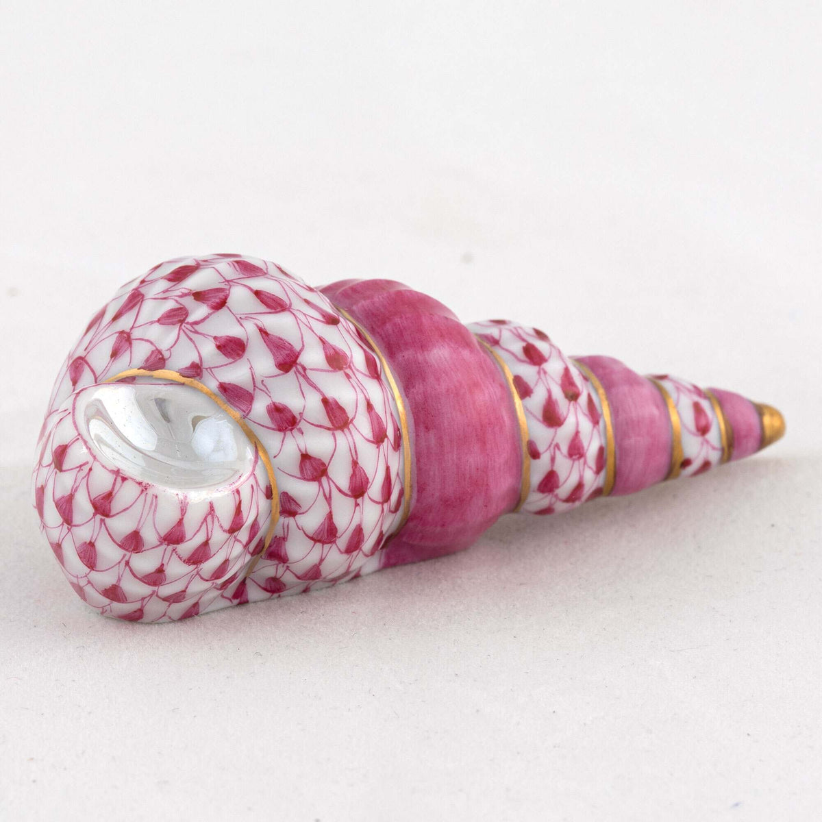 Herend Staircase Shell Figurine – Raspberry, alternate view