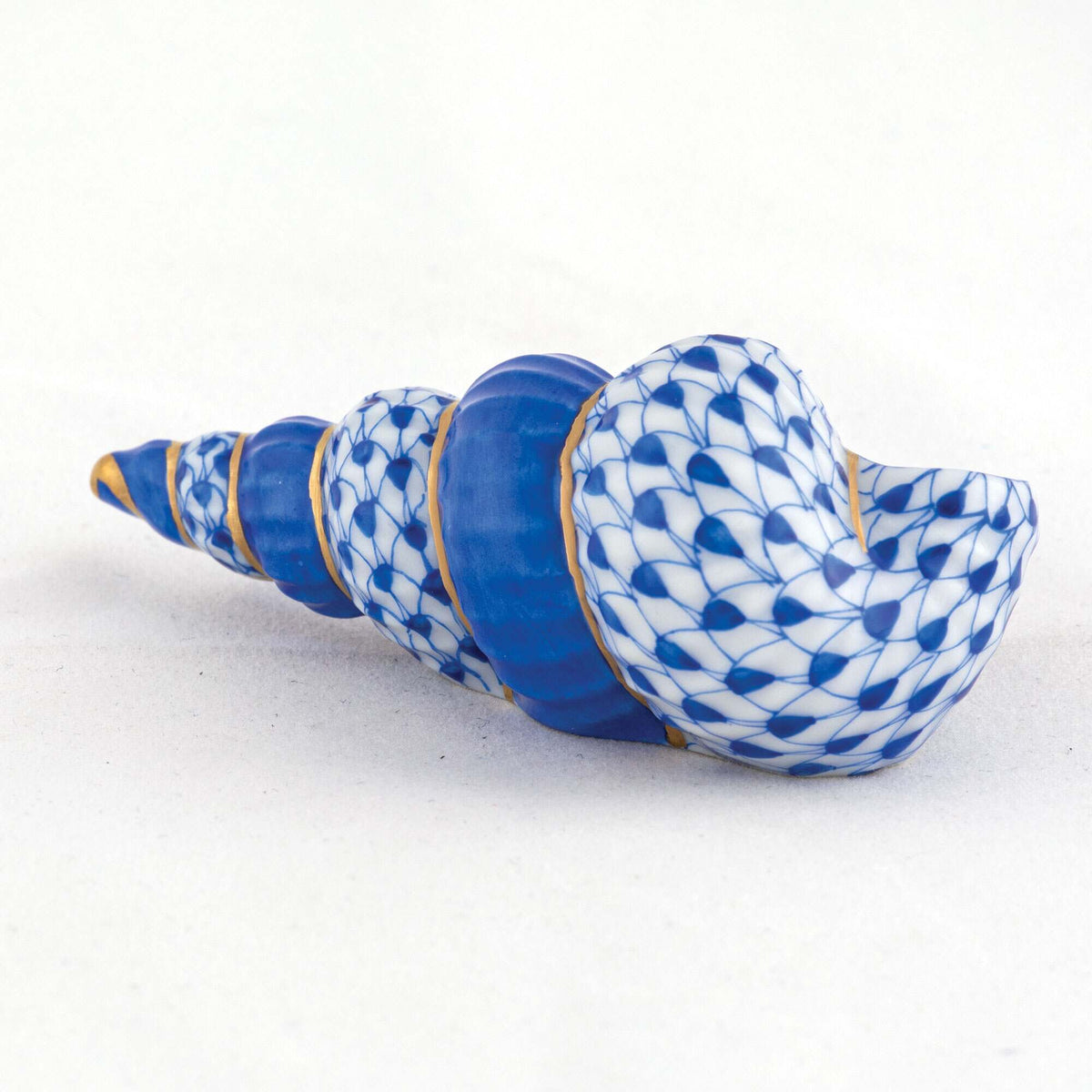 Herend Staircase Shell Figurine – Sapphire, alternate view