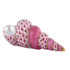 Staircase Shell Figurine in hand-painted Raspberry porcelain by Herend of Hungary