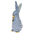 Herend Standing Bunny Figurine porcelain figurine painted in the Blue fishnet pattern