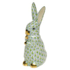 Herend Standing Bunny Figurine porcelain figurine painted in the Key Lime fishnet pattern