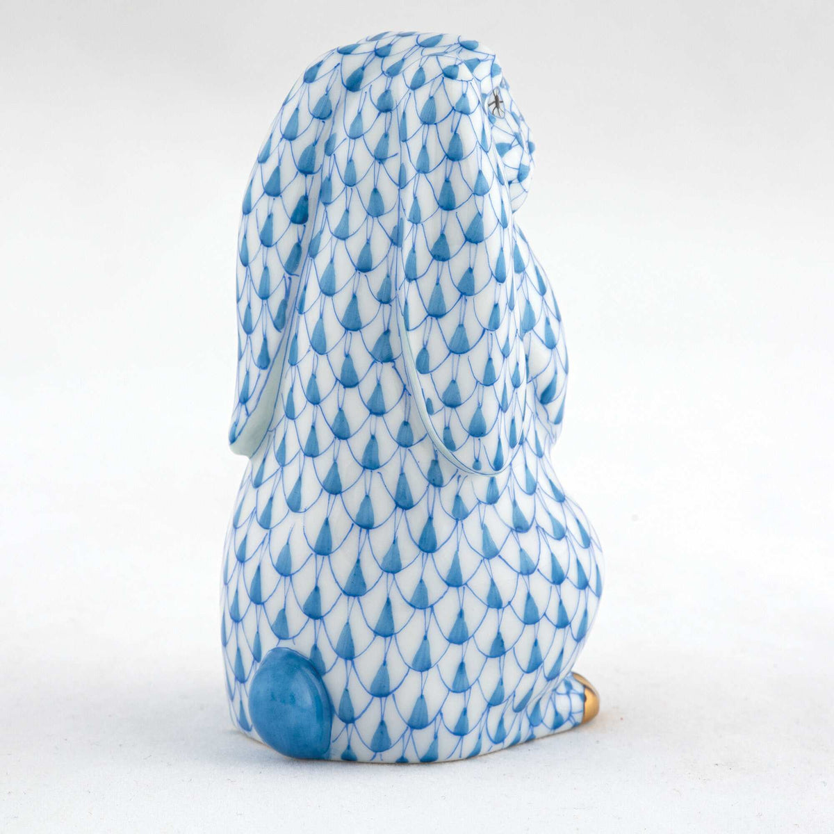 Herend Standing Lop Ear Bunny Figurine – Blue, alternate view