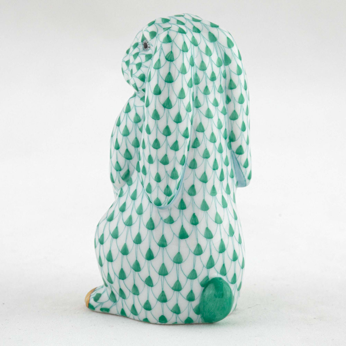 Herend Standing Lop Ear Bunny Figurine – Green, alternate view