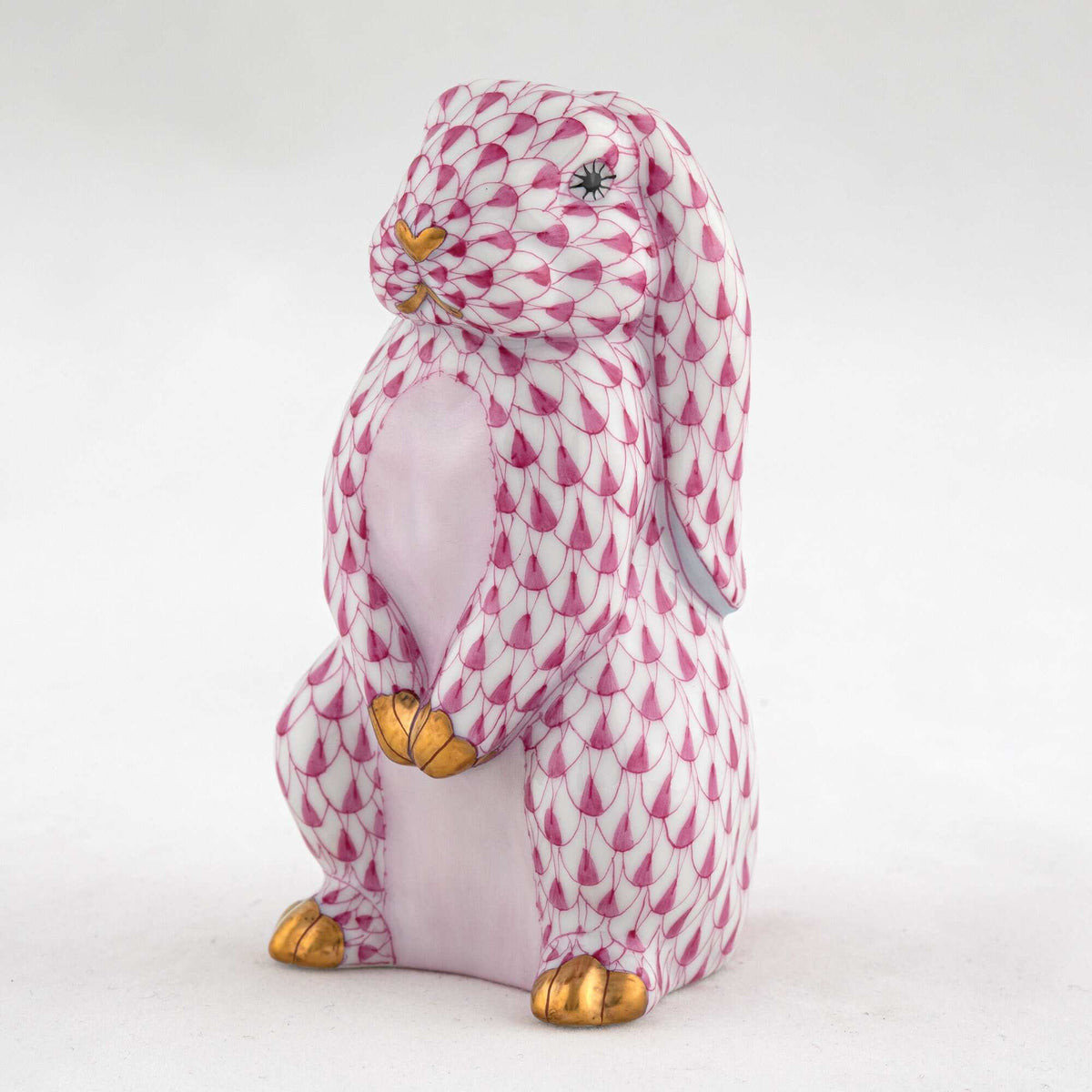 Herend Standing Lop Ear Bunny Figurine – Raspberry, alternate view