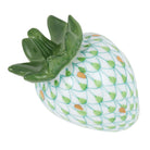 Herend Strawberry Figurine porcelain figurine painted in the Key Lime fishnet pattern