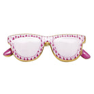 Hand-painted Herend Sunglasses Figurine in Raspberry fishnet porcelain on a white background