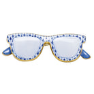 Sapphire fishnet Sunglasses Figurine figurine, hand-painted Herend porcelain with 24k gold accents