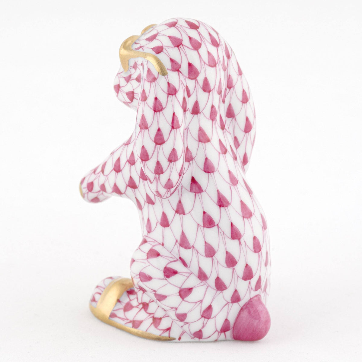 Herend Sunny Bunny Figurine – Raspberry, alternate view