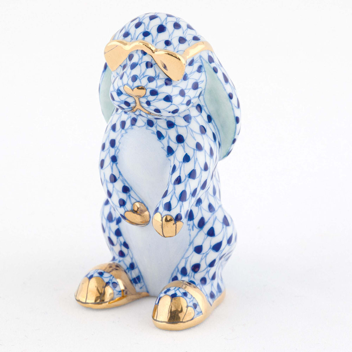 Herend Sunny Bunny Figurine – Sapphire, alternate view