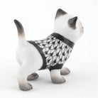 Herend Sweater Kitty Figurine – Black, alternate view