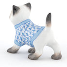 Herend Sweater Kitty Figurine – Blue, alternate view