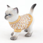 Herend Sweater Kitty Figurine – Butterscotch, alternate view