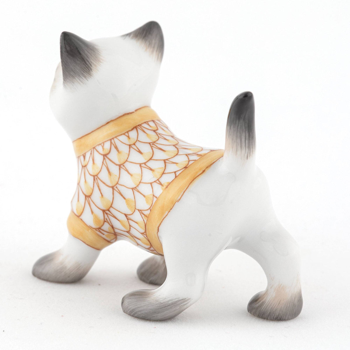 Herend Sweater Kitty Figurine – Butterscotch, alternate view
