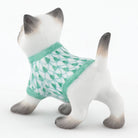Herend Sweater Kitty Figurine – Green, alternate view