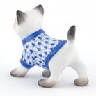 Herend Sweater Kitty Figurine – Sapphire, alternate view