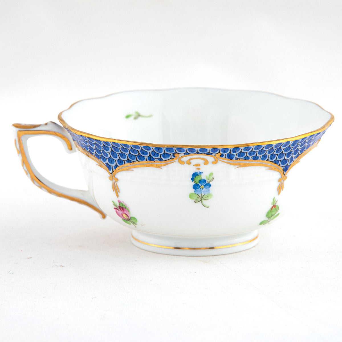 Herend Printemps Blue Border Tea Cup, alternate view