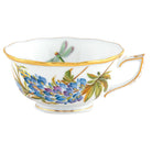 Herend Tea Cup Cup & Saucer Set porcelain figurine painted in the Multicolor (11) fishnet pattern