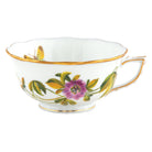 Multicolor (3) fishnet Tea Cup Cup & Saucer Set figurine, hand-painted Herend porcelain with 24k gold accents
