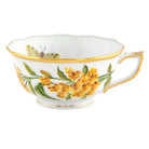 Herend Tea Cup Cup & Saucer Set porcelain figurine painted in the Multicolor (9) fishnet pattern