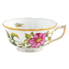 Multicolor fishnet Tea Cup Cup & Saucer Set figurine, hand-painted Herend porcelain with 24k gold accents